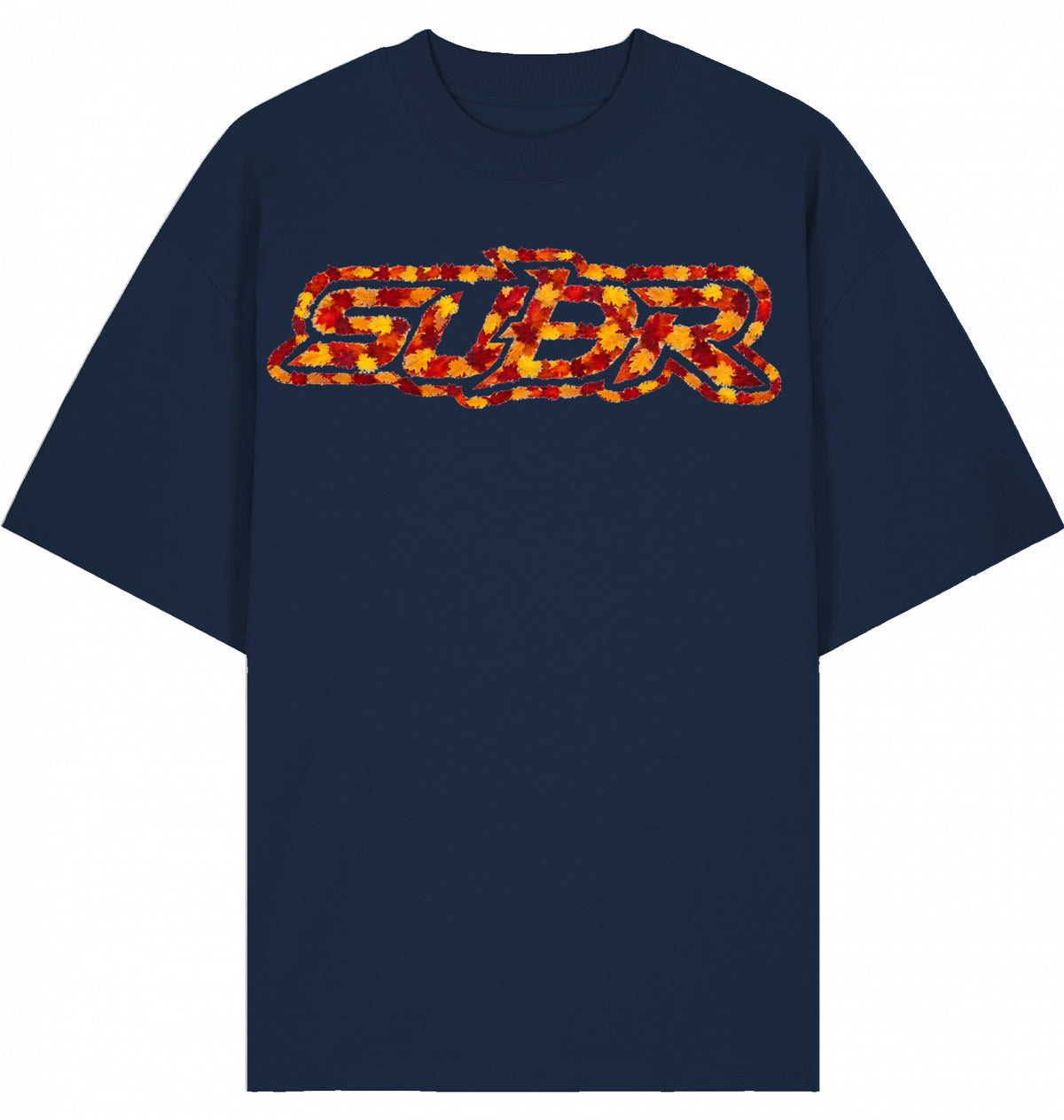 VESTR 07 Laub – Oversized Tee mit Print aus Herbstlaub von SUÐR