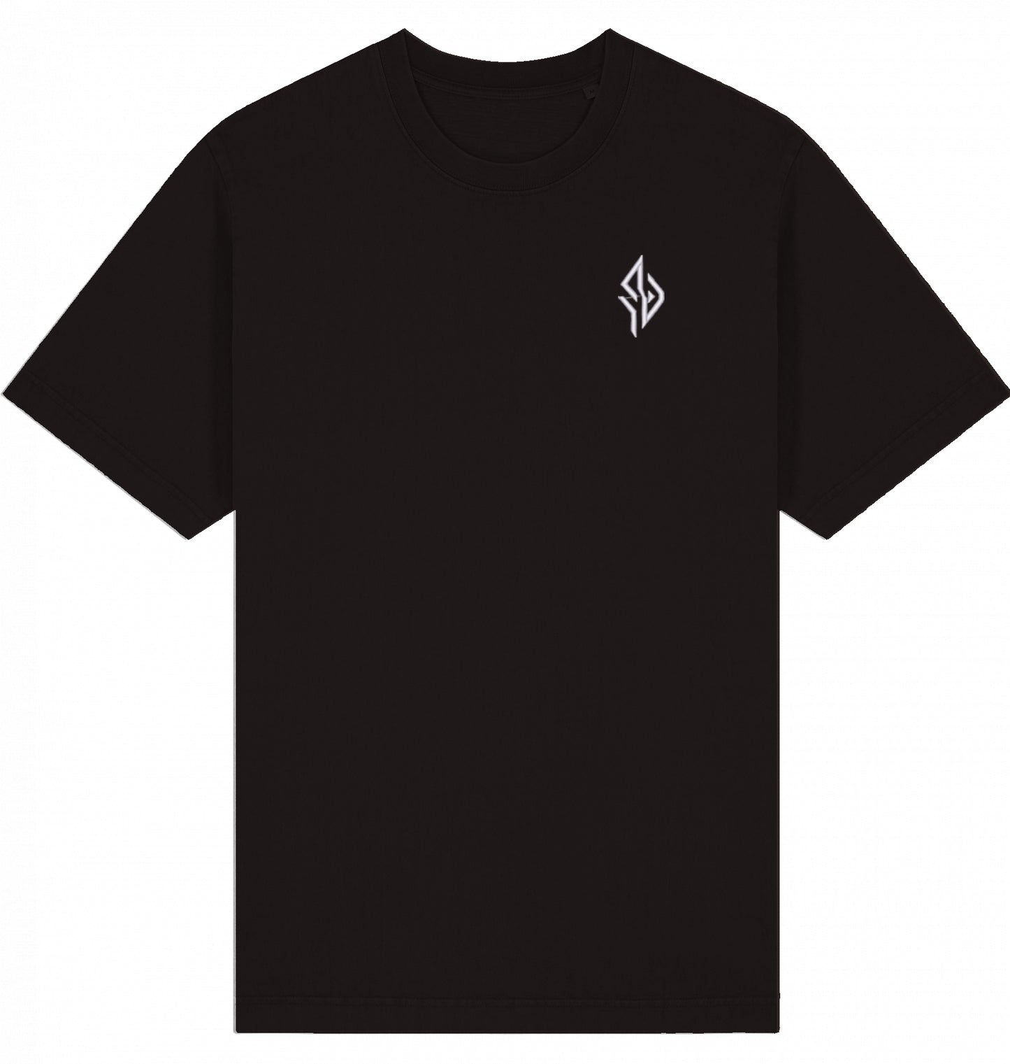 SUÐR FIND Vintage Tee in G. Dyed Black Rock – Vorderansicht