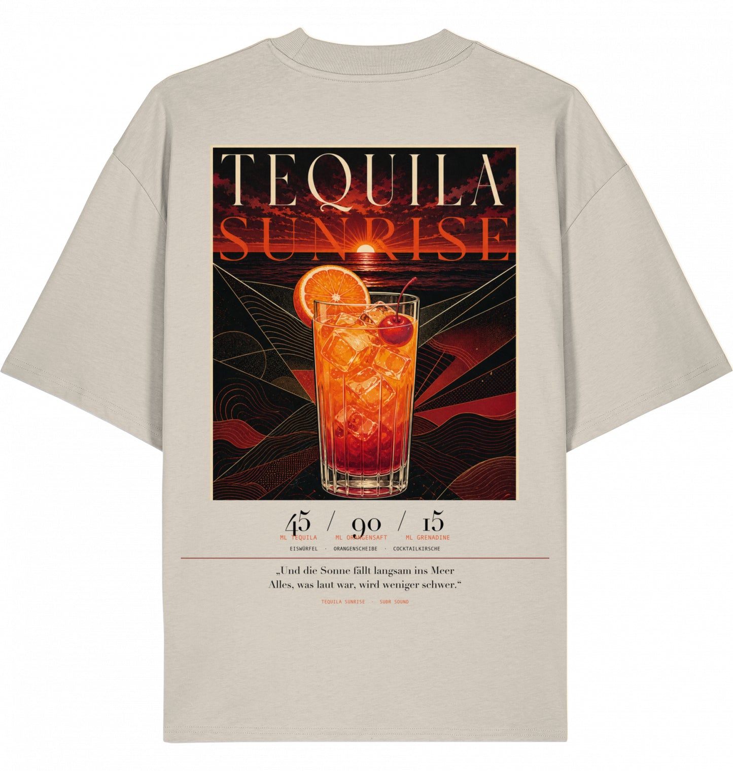 SUÐR Tequila Sunrise Oversized Tee