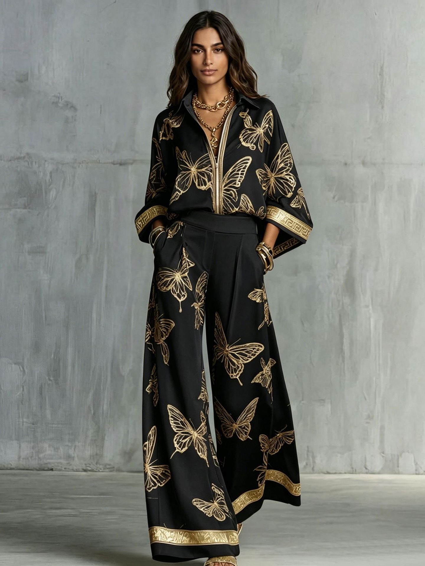 SUÐR - Retro Print Two-Piece Set