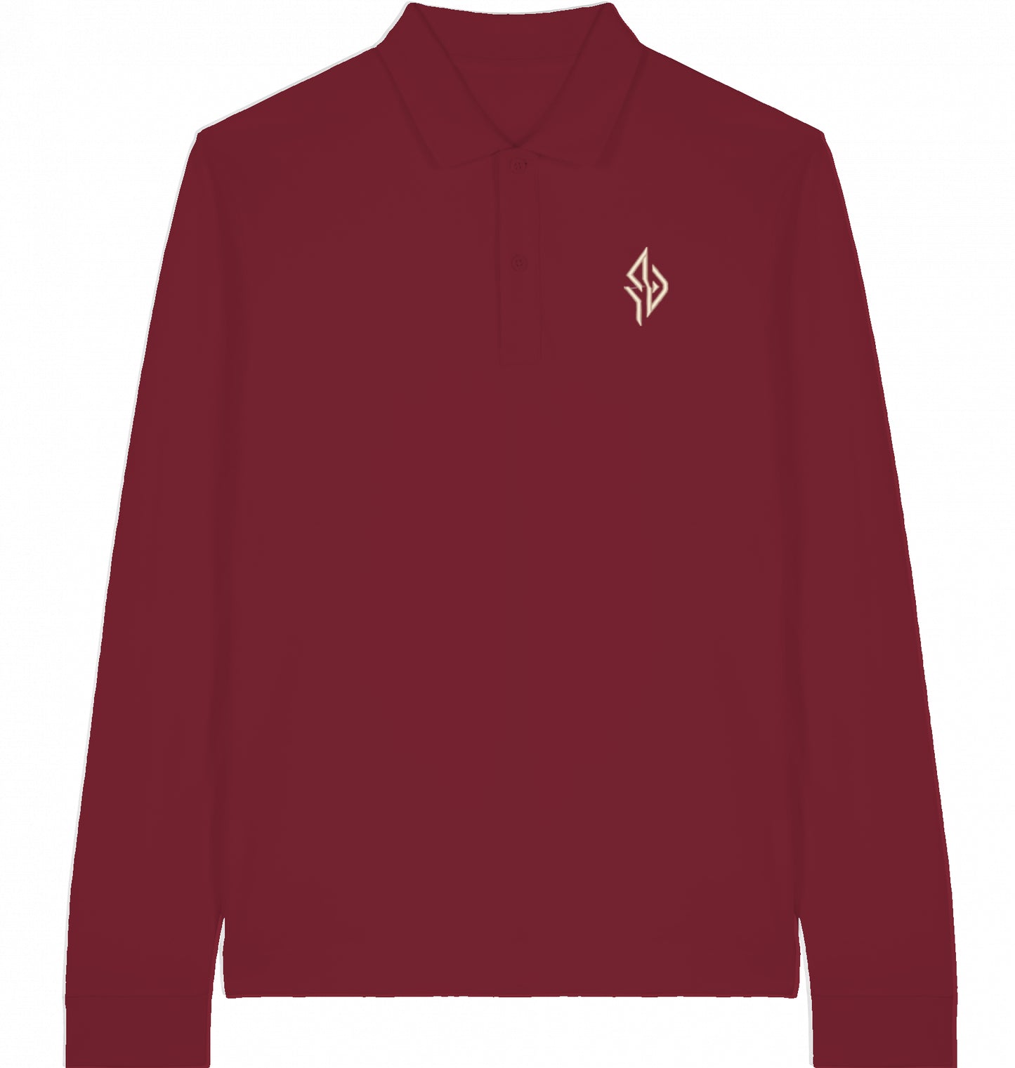 SUÐR Signature Longsleeve Polo in Burgundy