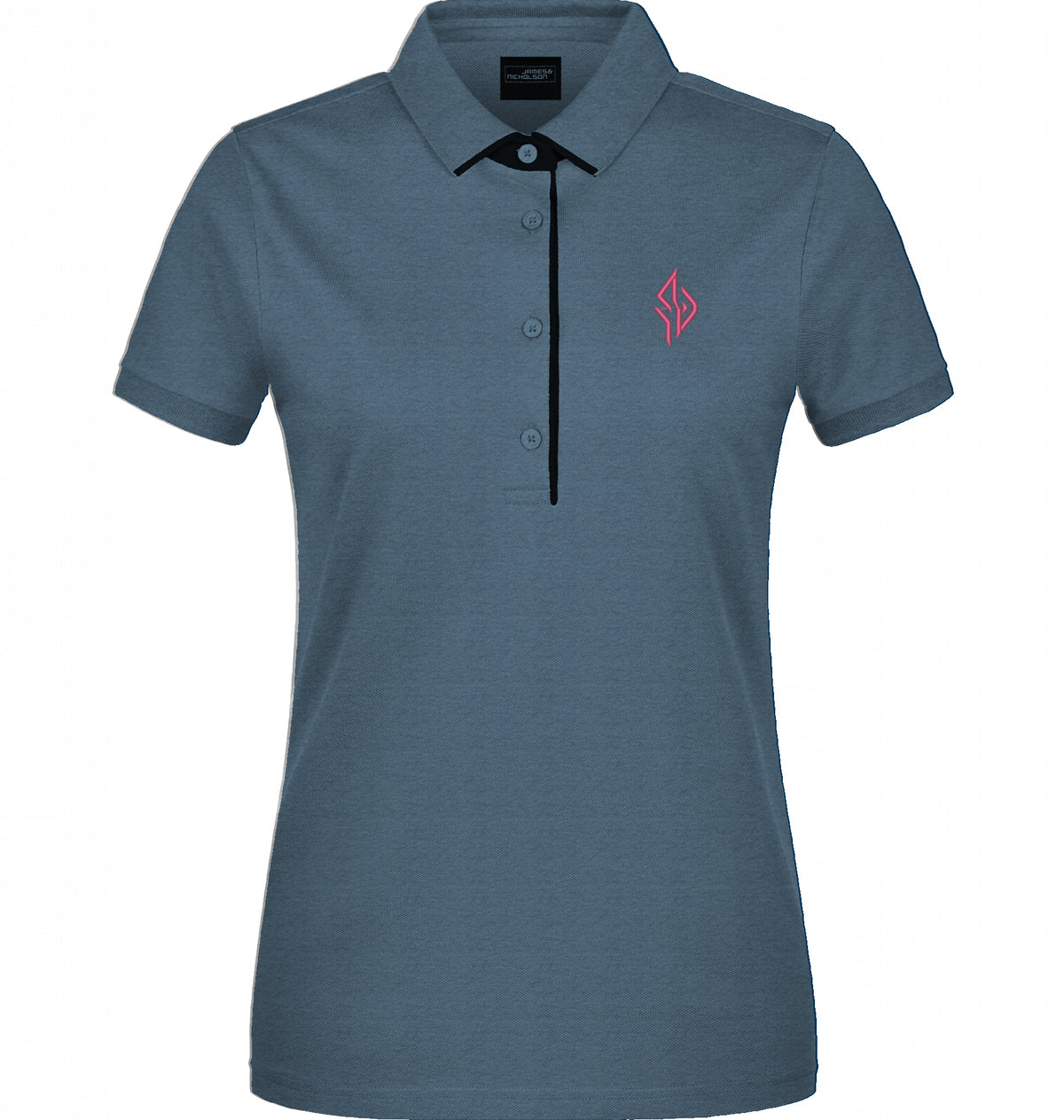 SUÐR Signature Polo Damen in Navy / Red