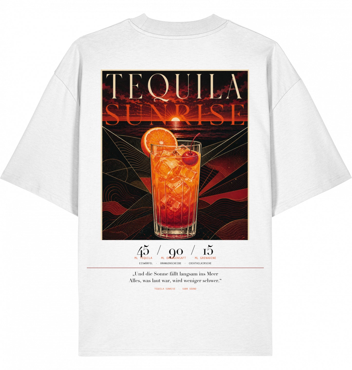 SUÐR Tequila Sunrise Oversized Tee
