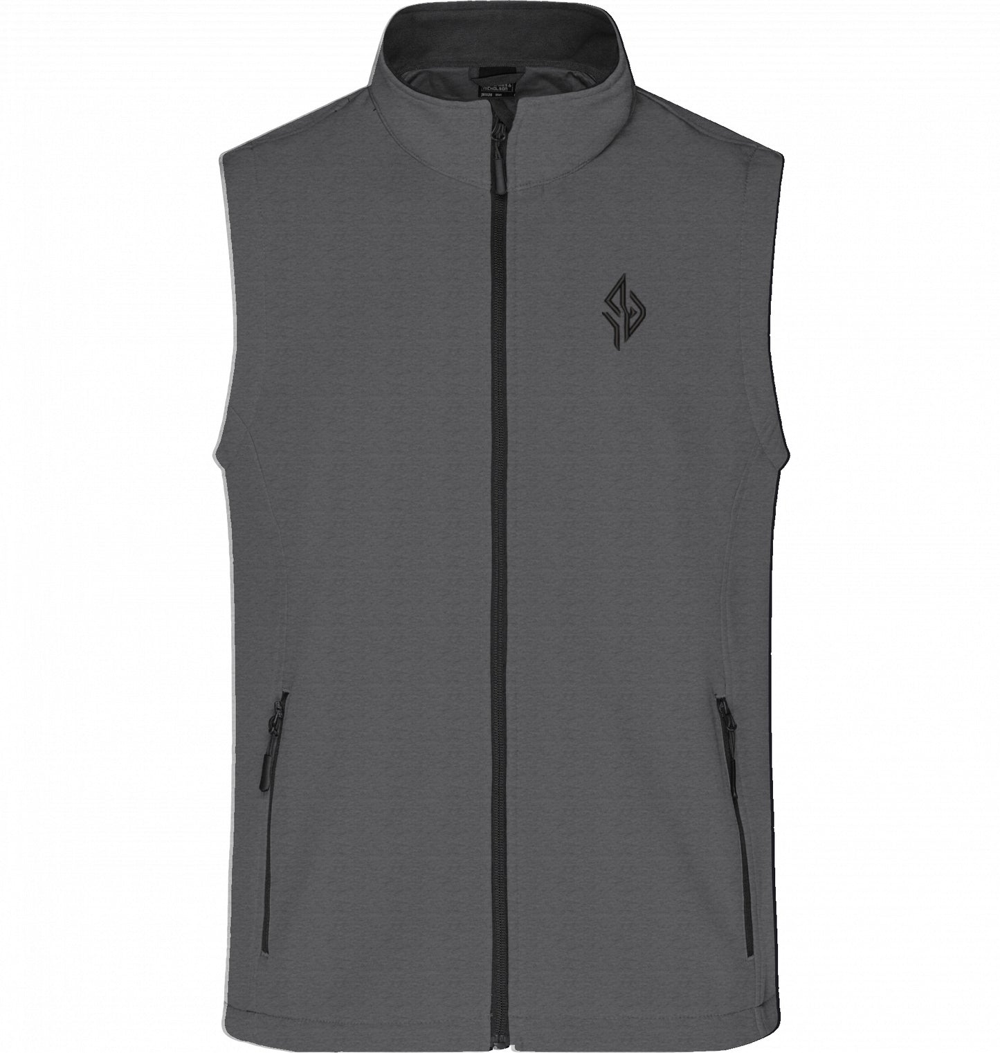 SUÐR Signature Softshell Weste in Black / Black