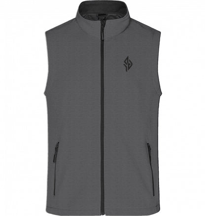 SUÐR Signature Softshell Weste in Black / Black