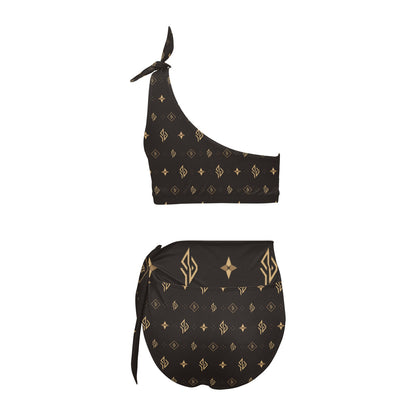 SUÐR Signature One-Shoulder Bikini Set
