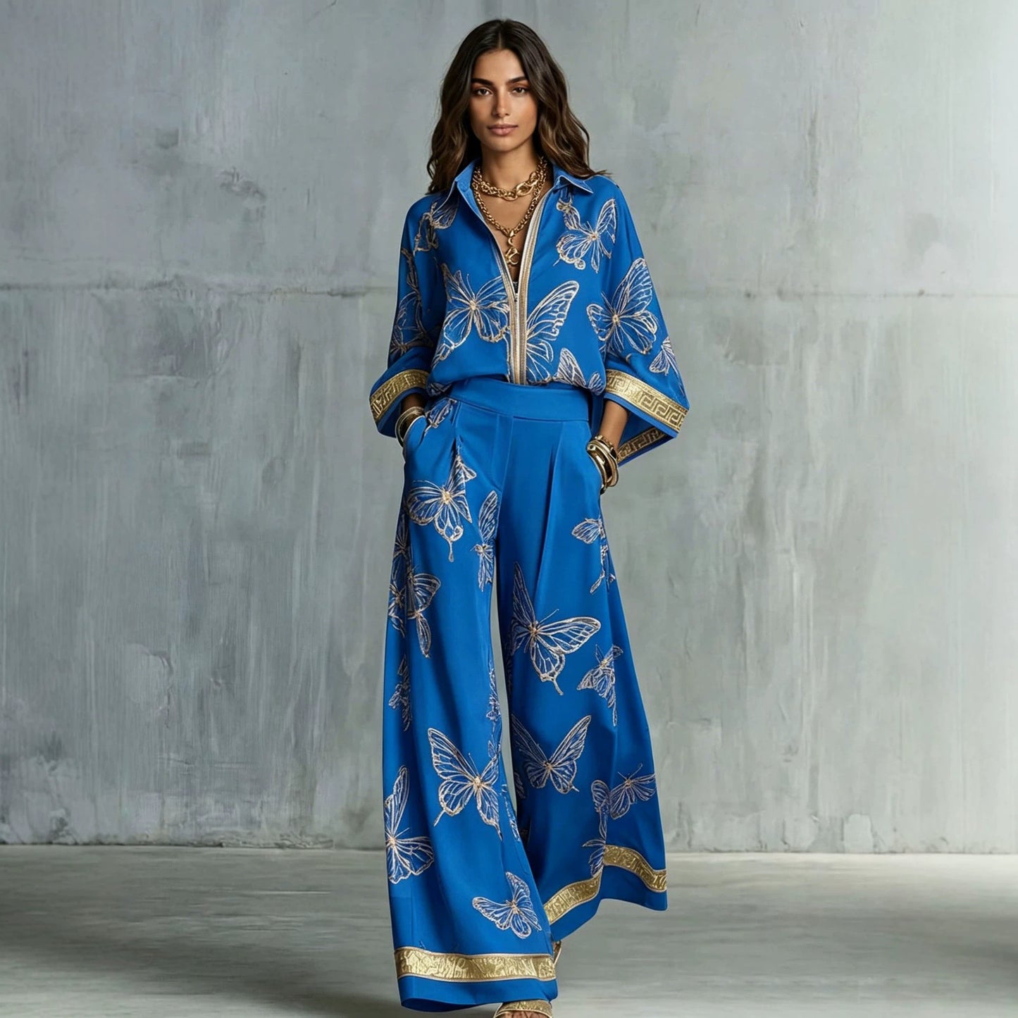 SUÐR - Retro Print Two-Piece Set