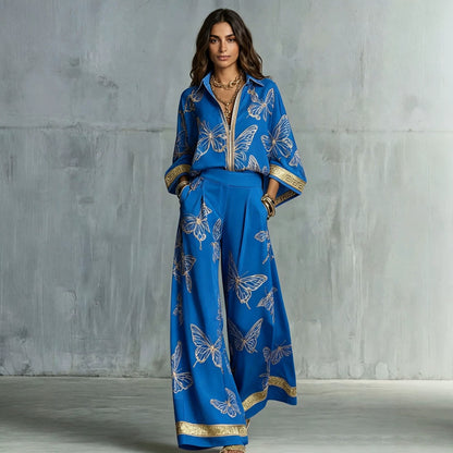 SUÐR - Retro Print Two-Piece Set