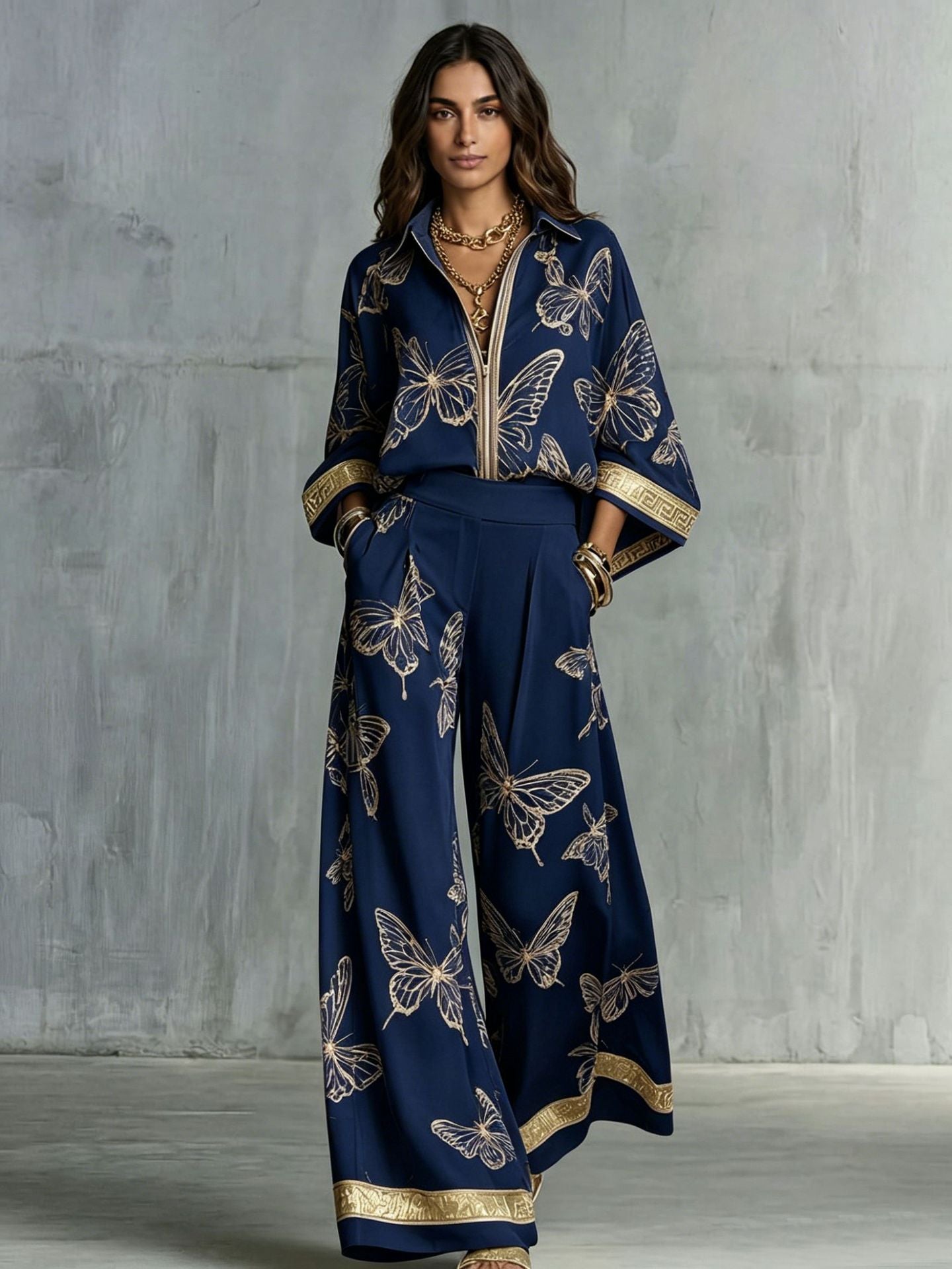 SUÐR - Retro Print Two-Piece Set