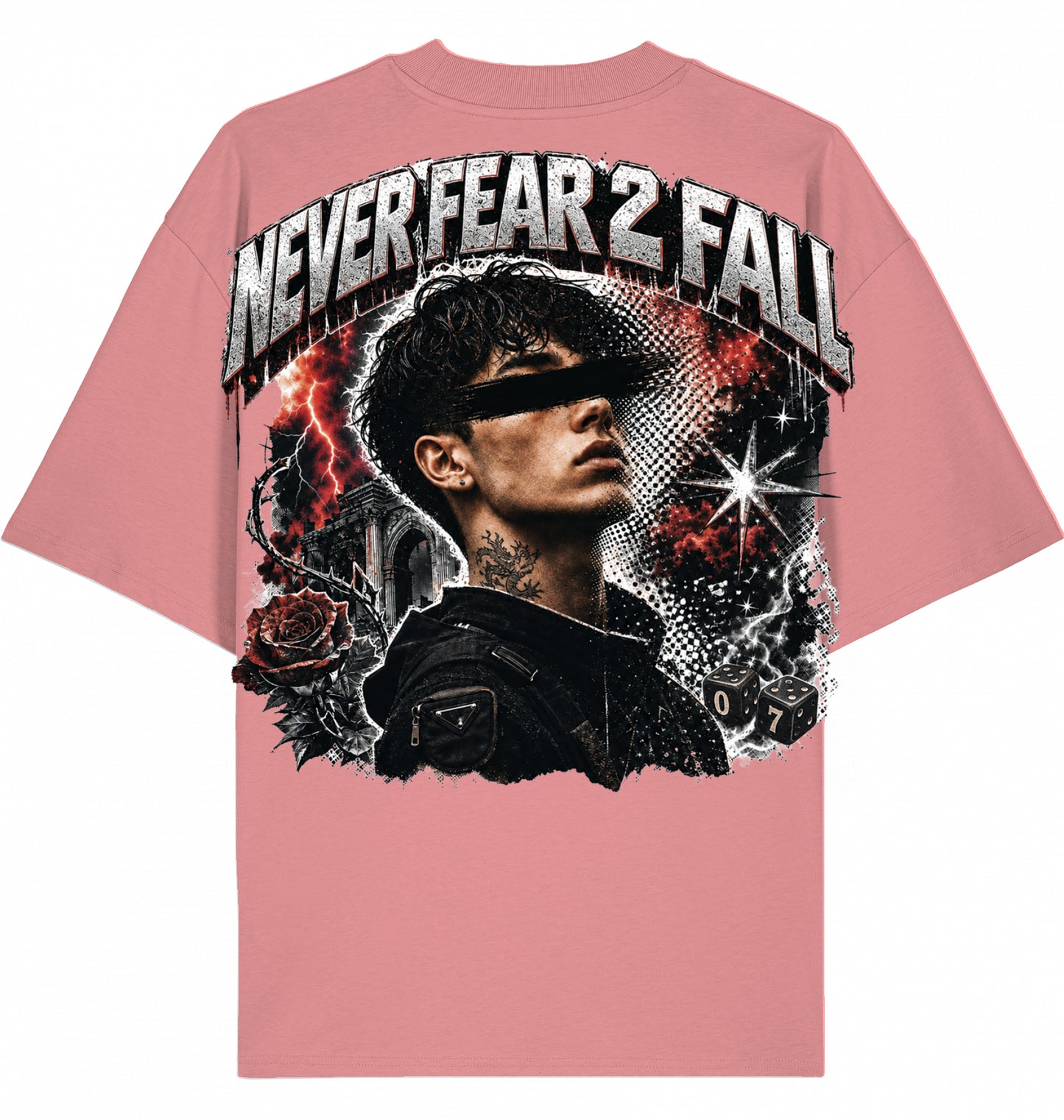 Backpiece 0701 Never Fear 2 Fall – Oversize Tee mit grossem Rückenprint von SUÐR