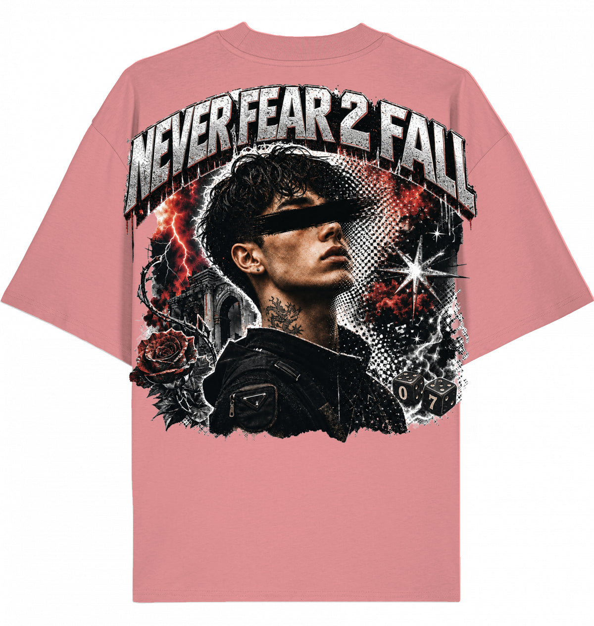 Backpiece 0701 Never Fear 2 Fall – Oversize Tee mit grossem Rückenprint von SUÐR