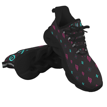 SUÐR Signature 07 Sneaker Herren – Schwarz/Pink-Türkis
