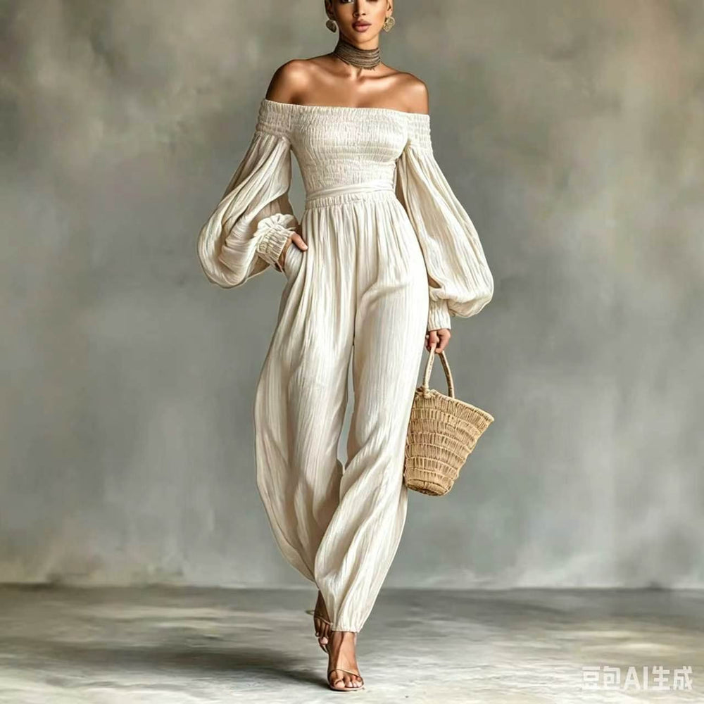 SUÐR - Off-Shoulder Jumpsuit