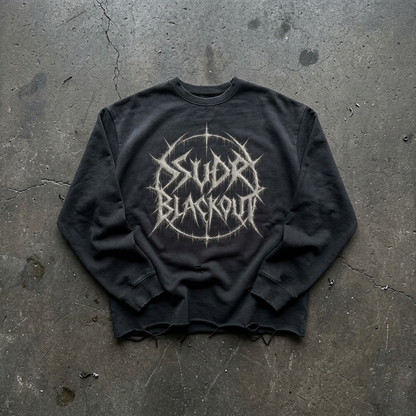 BLACKOUT snow wash raw edge cotton Longsleeve – Ansicht 1