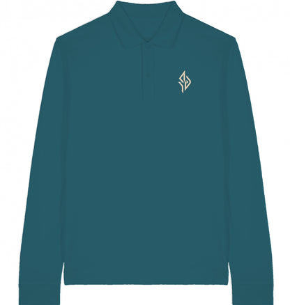 SUÐR Signature Longsleeve Polo in Stargazer