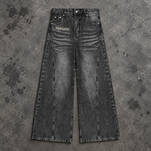 BLACKOUT women's vintage wash wide leg denim Jeans – Ansicht 1