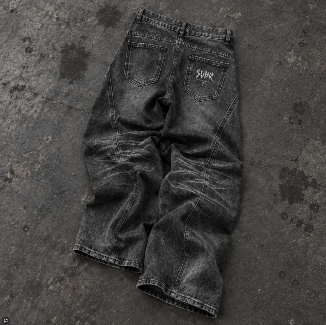 BLACKOUT women's vintage wash wide leg denim Jeans – Ansicht 2
