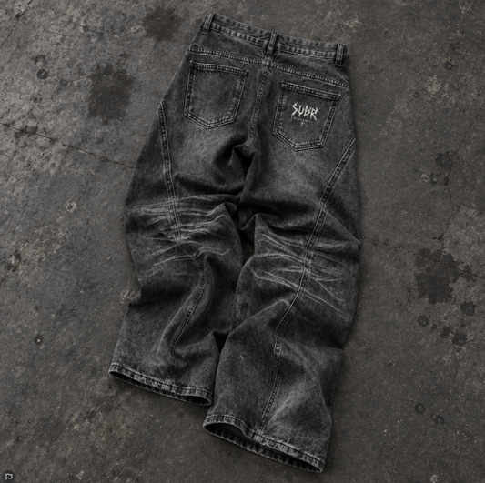 BLACKOUT women's vintage wash wide leg denim Jeans – Ansicht 2