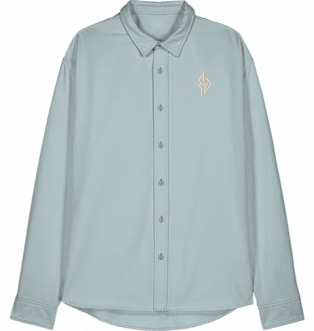 SUÐR Signature Worker Hemd in G. Dyed Misty Grey