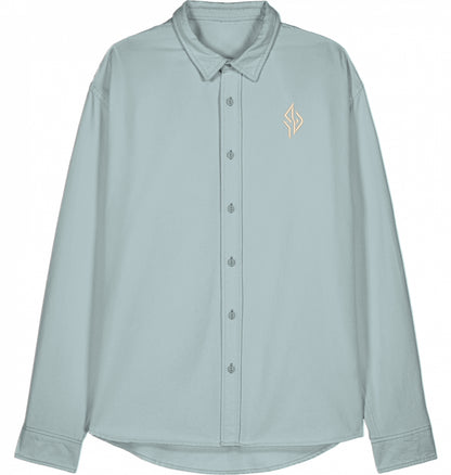 SUÐR Signature Worker Hemd in G. Dyed Misty Grey