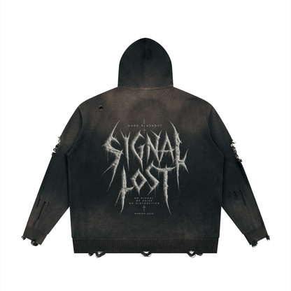 BLACKOUT distressed full zip Sweater – Ansicht 4