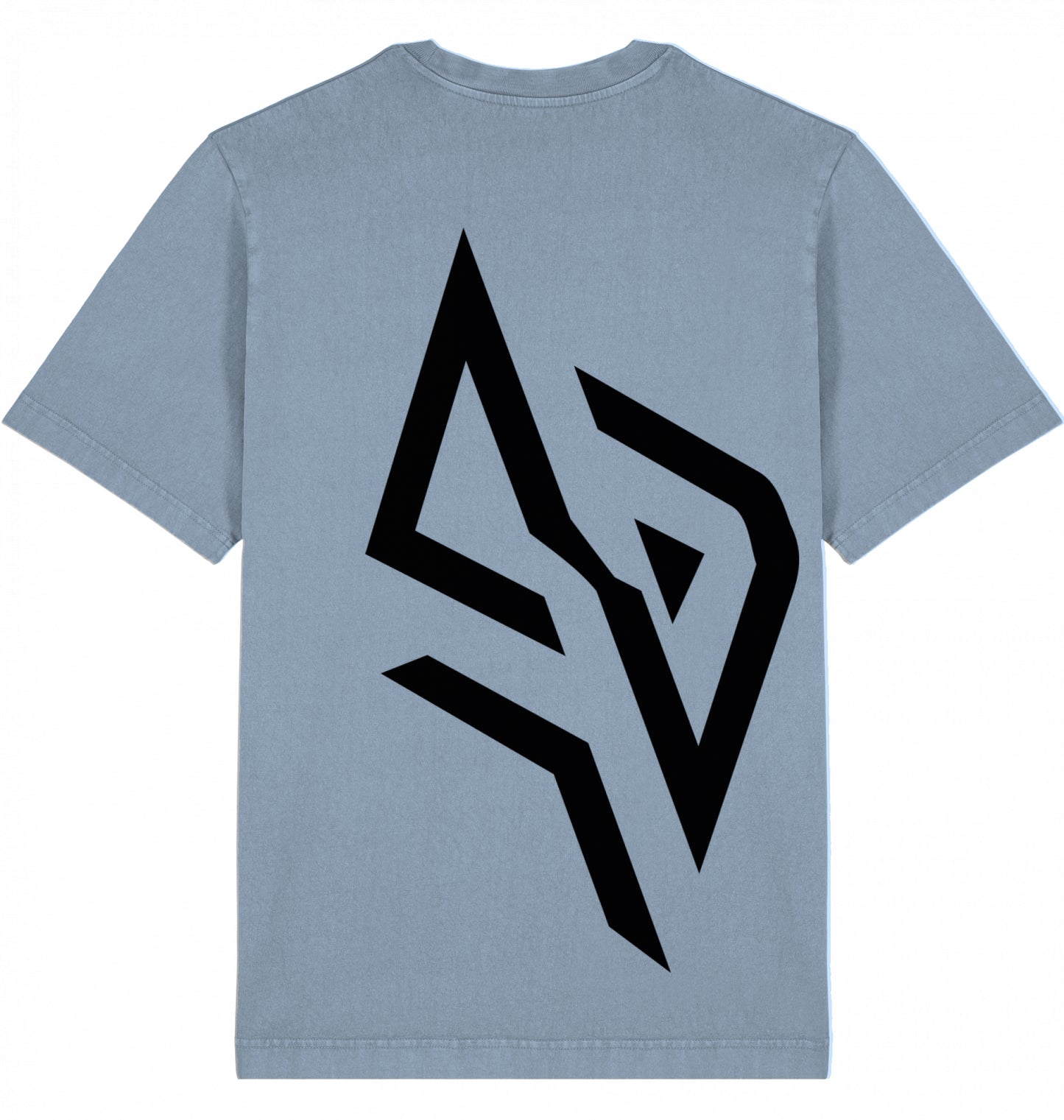 SUÐR FIND Vintage Tee in G. Dyed Blue Stone – Rückansicht