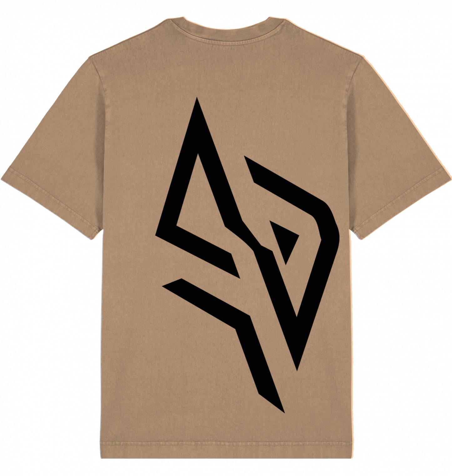 SUÐR FIND Vintage Tee in G. Dyed Latte – Rückansicht