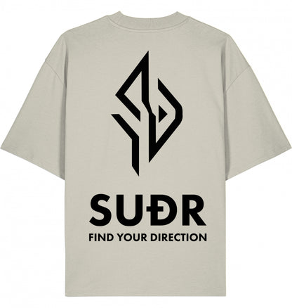 SUÐR FIND Mock Neck Tee – Natural Tones