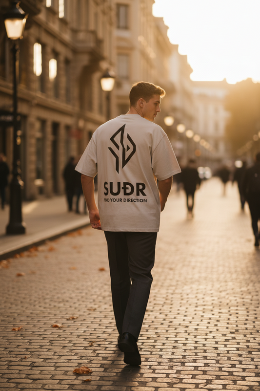 SUÐR Mock Neck Tee – Natural Tones