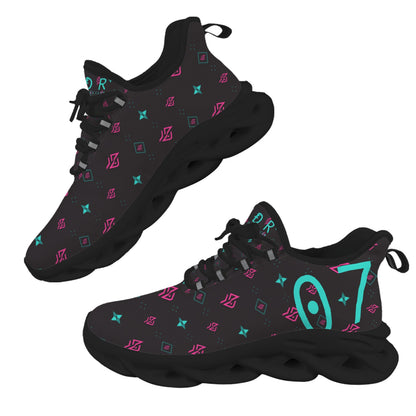 SUÐR Signature 07 Sneaker Damen – Schwarz/Pink-Türkis