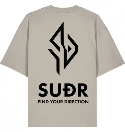 SUÐR FIND Mock Neck Tee – Natural Tones