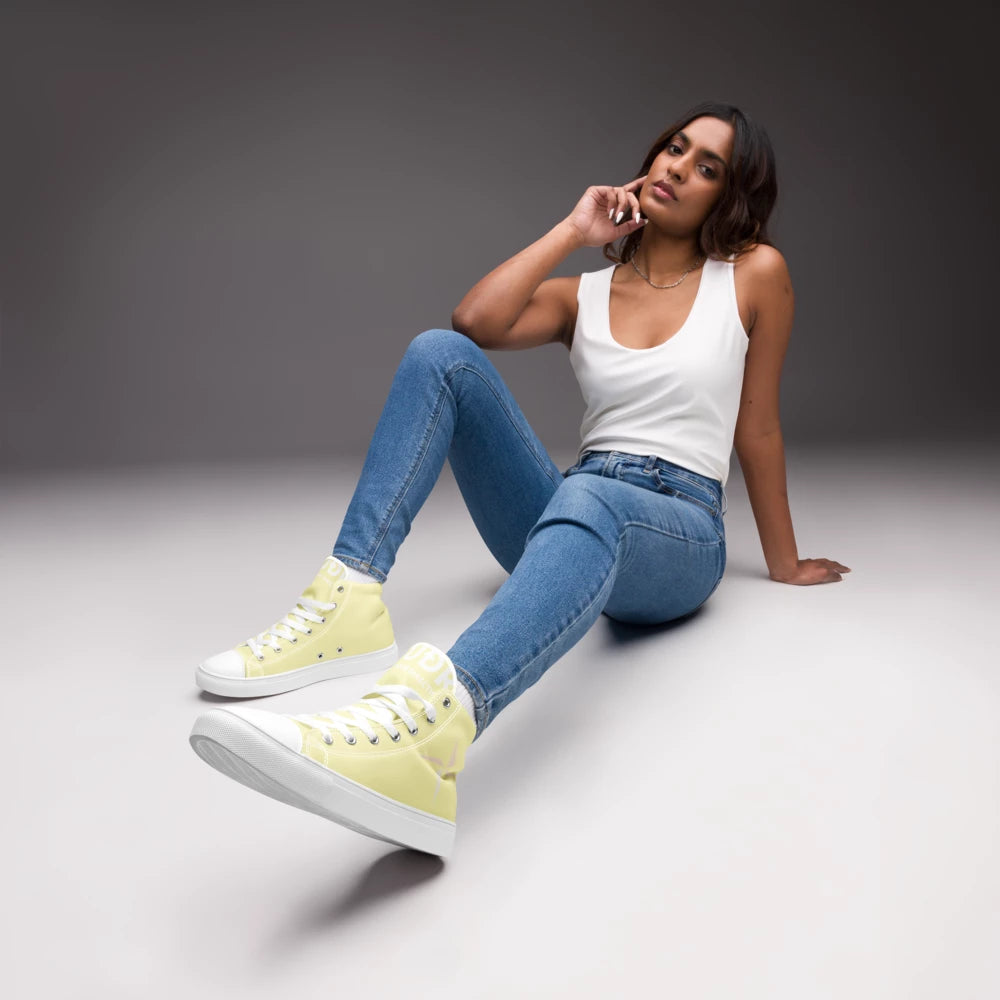 Women's High Top Canvas Shoes SUÐR Clothing