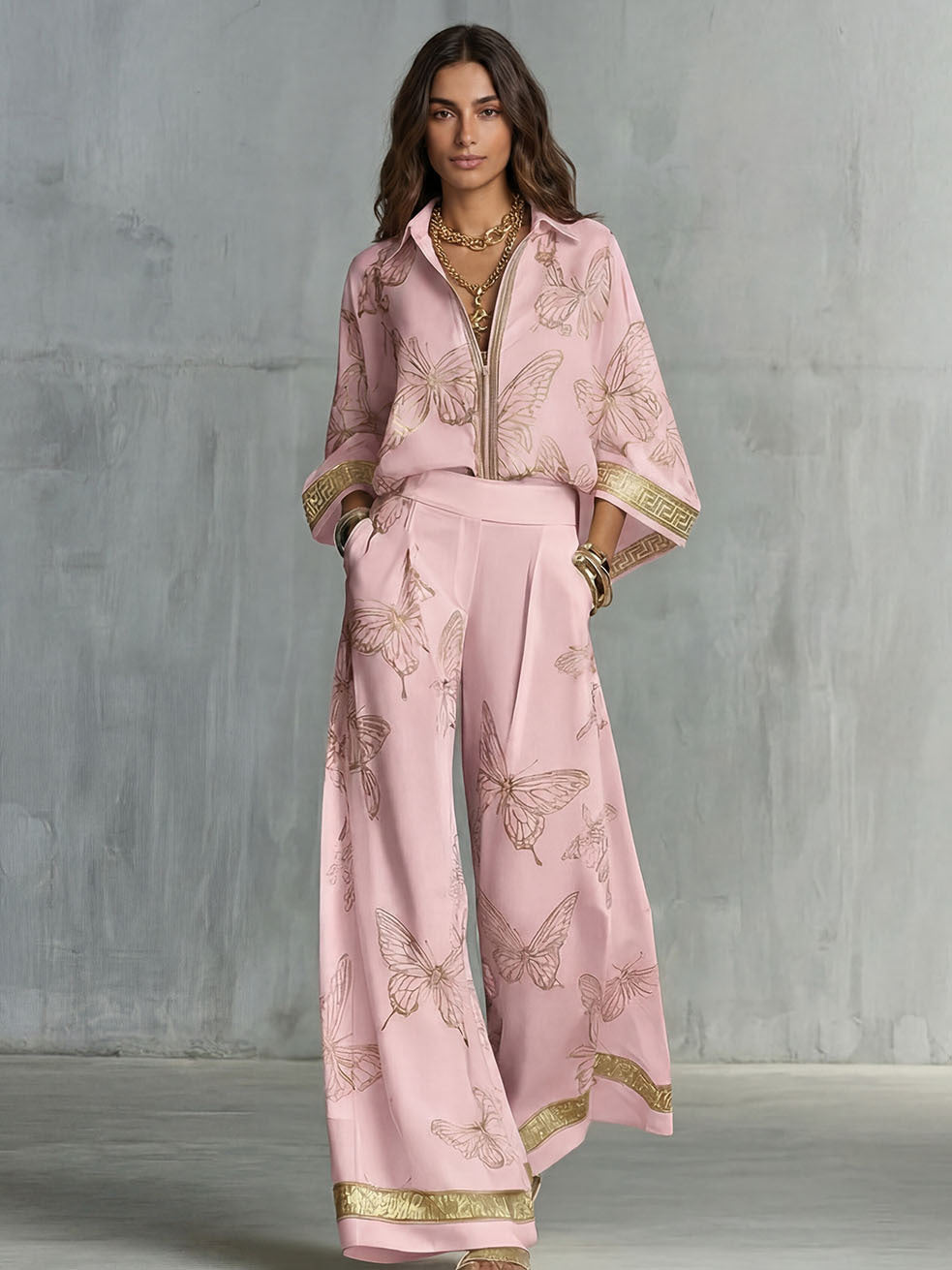 SUÐR - Retro Print Two-Piece Set