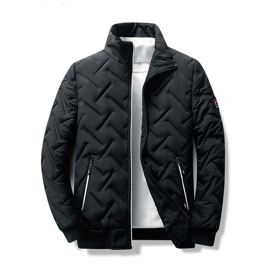SUÐR Quilted Bomber in black