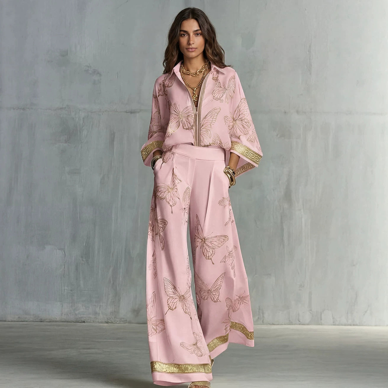SUÐR - Retro Print Two-Piece Set