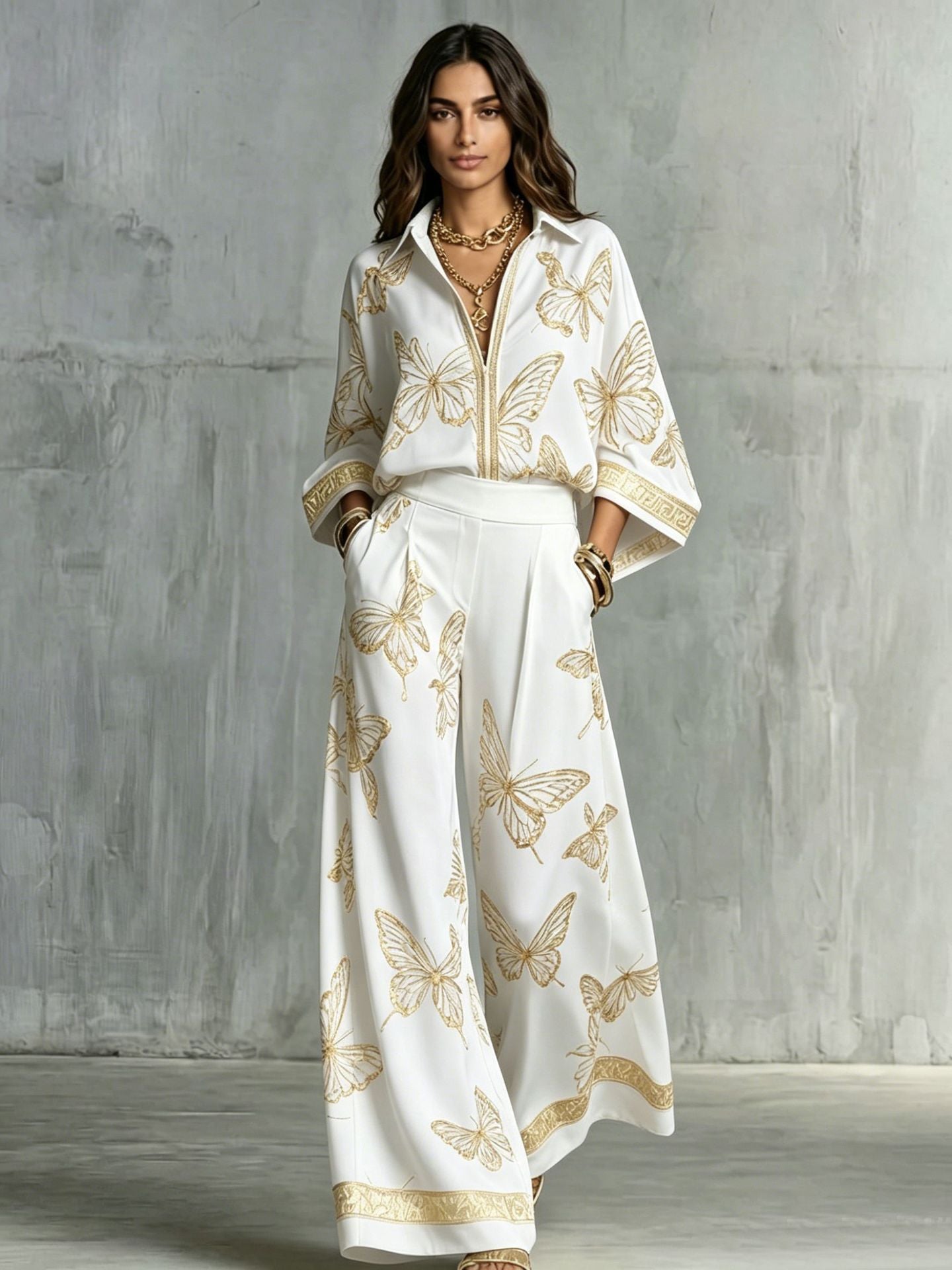 SUÐR - Retro Print Two-Piece Set