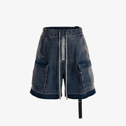 SUÐR Signature Denim Cargo Shorts