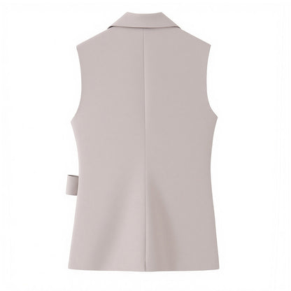 Strap up buttonless suit vest+long storage set eprolo