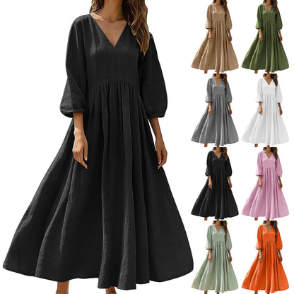V-neck pleated dress eprolo