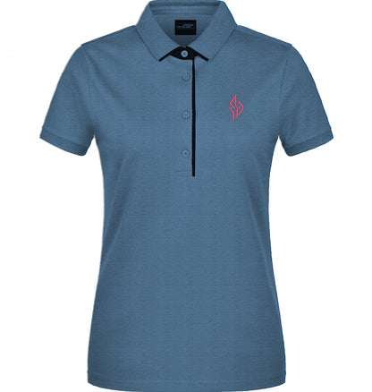 SUÐR Signature Polo Damen in Royal / White