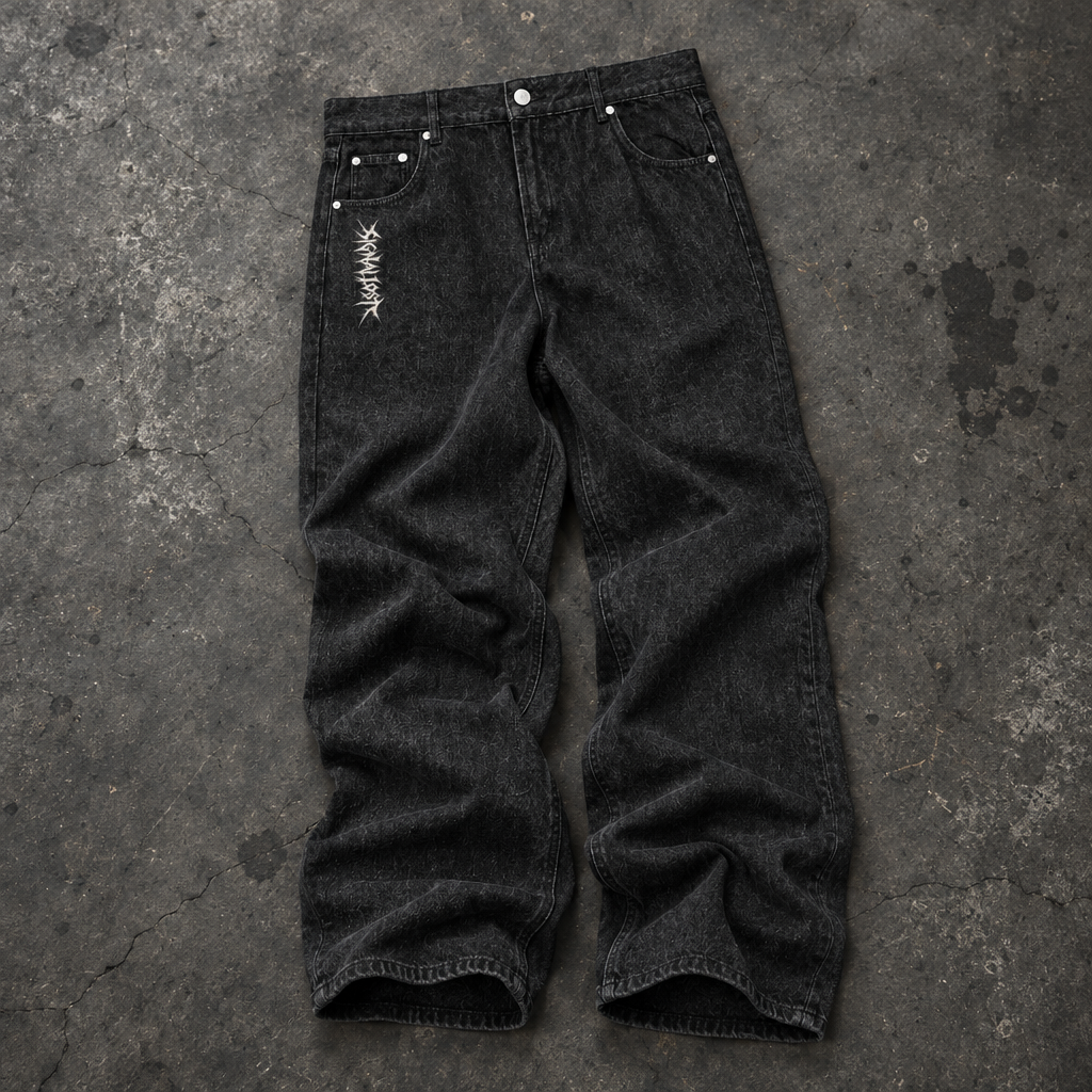 BLACKOUT vintage wash straight leg Jeans – Ansicht 1
