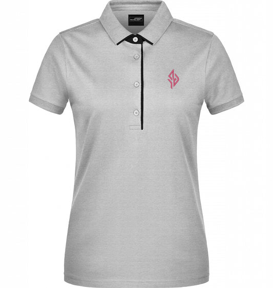 SUÐR Signature Polo Damen in White / Black