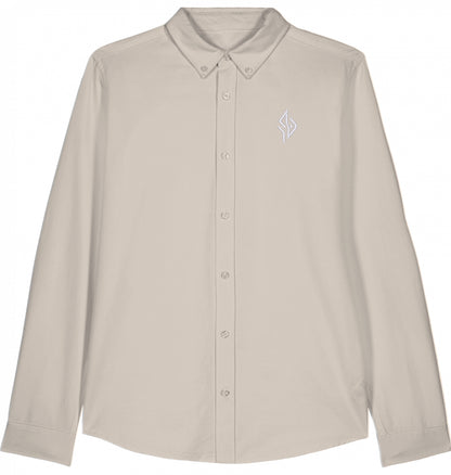 SUÐR Signature Oxford Hemd in Beige Oxford