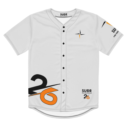All-Over Print Recycled Unisex Baseball Jersey SUÐR Clothing