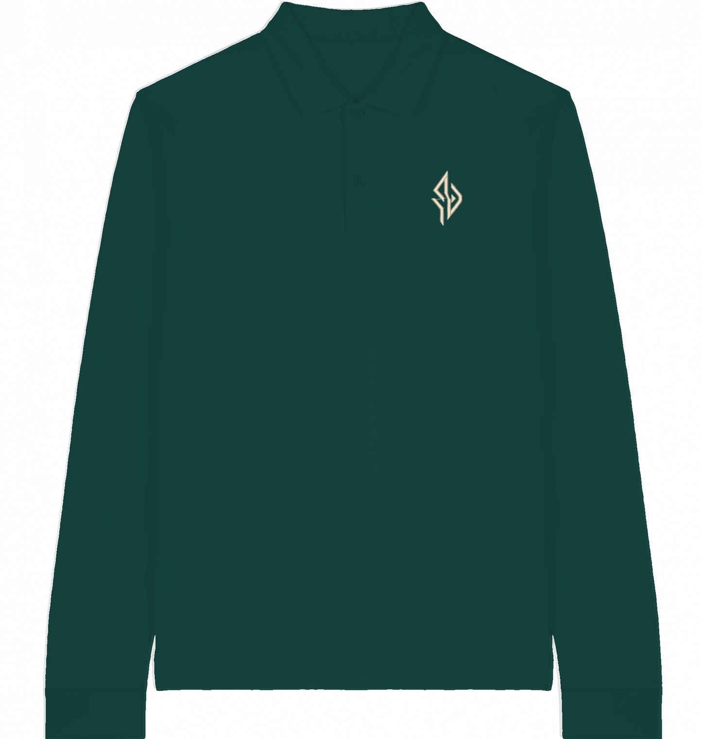 SUÐR Signature Longsleeve Polo in Glazed Green