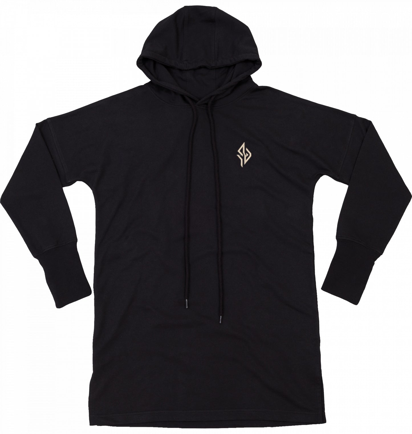SUÐR Signature Hoodie Kleid in Black