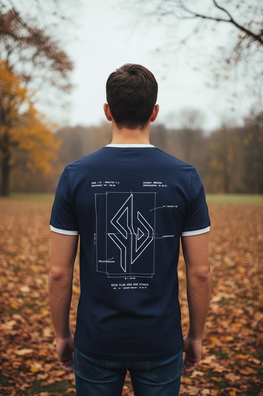 SUÐR Blaupause Ringer Tee