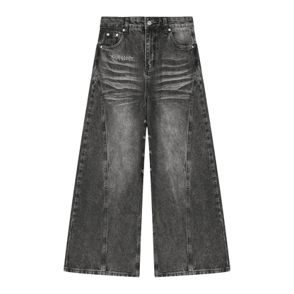 BLACKOUT women's vintage wash wide leg denim Jeans – Ansicht 3
