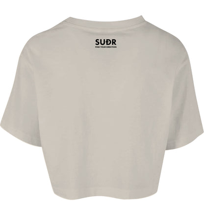 SUÐR FIND Cropped Oversize Tee – Women