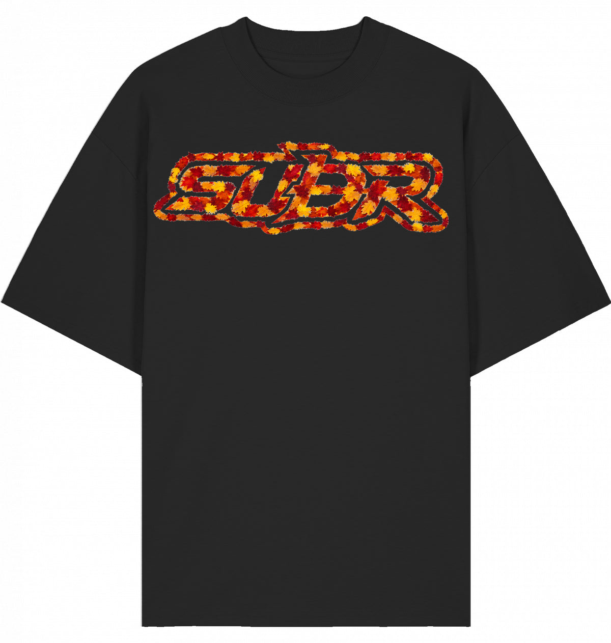 VESTR 07 Laub – Oversized Tee mit Print aus Herbstlaub von SUÐR